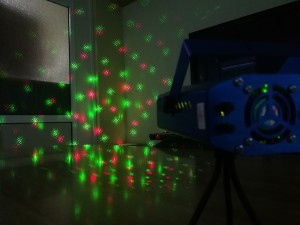 Strobo Laser Projector με κινούμενο φωτισμό & πολλά σχέδια