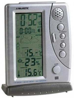 Majestic Θερμόμετρο-Υγρόμετρο-Ρολόι 