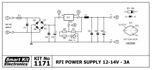 KIT No.1171 ΤΡΟΦΟΔΟΤΙΚΟ 12-14V/3A ΜΕ ΦΙΛΤΡΑ ΑΝΤΙ-RF