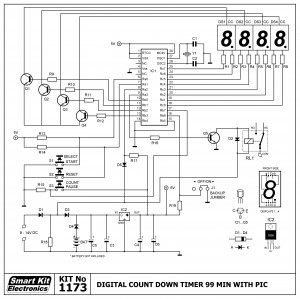 KIT No.1173 ΨΗΦΙΑΚΟ DOWN TIMER 99 ΛΕΠΤΑ