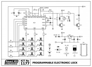 KIT No.1177 Ηλεκτρονική κλειδαριά προγραμματιζόμενη