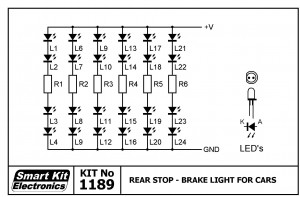 KIT No.1189 Πίσω φως αυτοκινήτου με LED