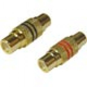 LZ-527 μούφα 1xRCA female-female gold teflon