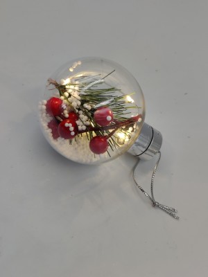 Χριστουγεννιάτικη μπάλα στολίδι με LED