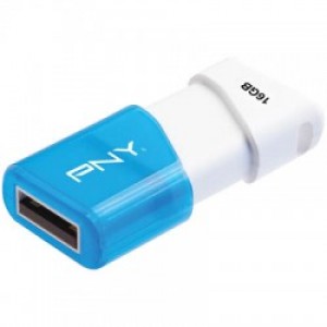 PNY USB STICK 16GB WHITE/BLUE COMPACT ATT3