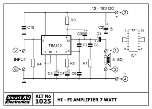 KIT No.1025 Ενισχυτής Hi-Fi 7 W