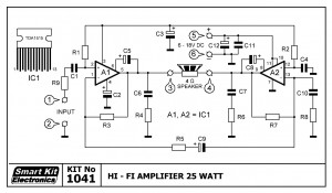 KIT No.1041 Hi-Fi Amplifier 25W