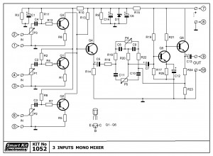 KIT No.1052 ΠΡΟΕΝΙΣΧΥΤΗΣ MIXER ΜΟΝΟ 3 ΕΙΣΟΔΩΝ