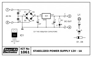 KIT No.1061 ΤΡΟΦΟΔΟΤΙΚΟ 12V / 0.5A