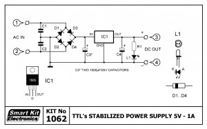 KIT No.1062 ΤΡΟΦΟΔΟΤΙΚΟ ΓΙΑ TTL 5V / 0.A