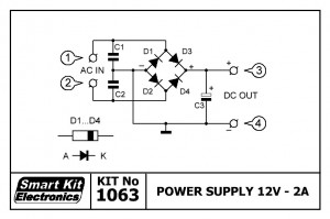 KIT No.1063 ΤΡΟΦΟΔΟΤΙΚΟ 12V / 2A