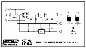 KIT No.1064 ΤΡΟΦΟΔΟΤΙΚΟ ± 12 V/0.5 A