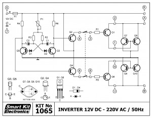 KIT No.1065 Inverter 12Vdc - 220 Vac-50Hz