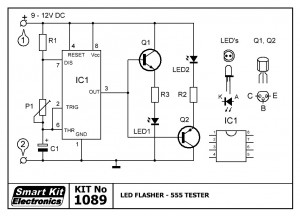 KIT No.1089 Led Flasher - 555 Tester