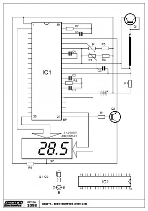 KIT No.1098 Digital Thermometer With Lcd