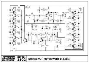 KIT No.1102 V.U. METER STEREO ME 14 LED