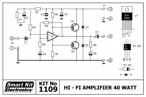 KIT No.1109 ΕΝΙΣΧΥΤΗΣ Hi-Fi 40 W