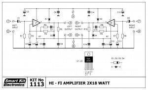 KIT No.1113 ΤΕΛΙΚΟΣ ΕΝΙΣΧΥΤΗΣ 2x18 Watts