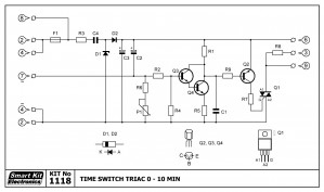 KIT No.1118 ΧΡΟΝΟΔΙΑΚΟΠΤΗΣ ΜΕ TRIAC 0-10 MIN