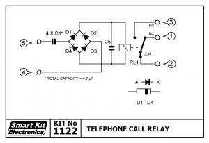 KIT No.1122 ΡΕΛΕ ΚΛΗΣΕΩΣ ΤΗΛΕΦΩΝΟΥ