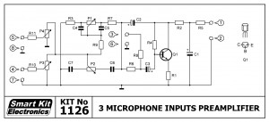 KIT No.1126 Προενισχυτής εισόδων 3ων Μικροφώνων