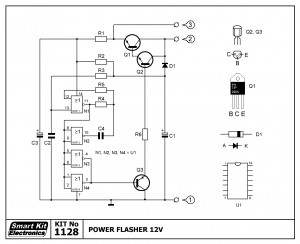 KIT No.1128 Φλάσερ Ισχύος 12VDC